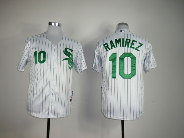 Men Chicago White Sox #10 Ramirez White MLB Jerseys